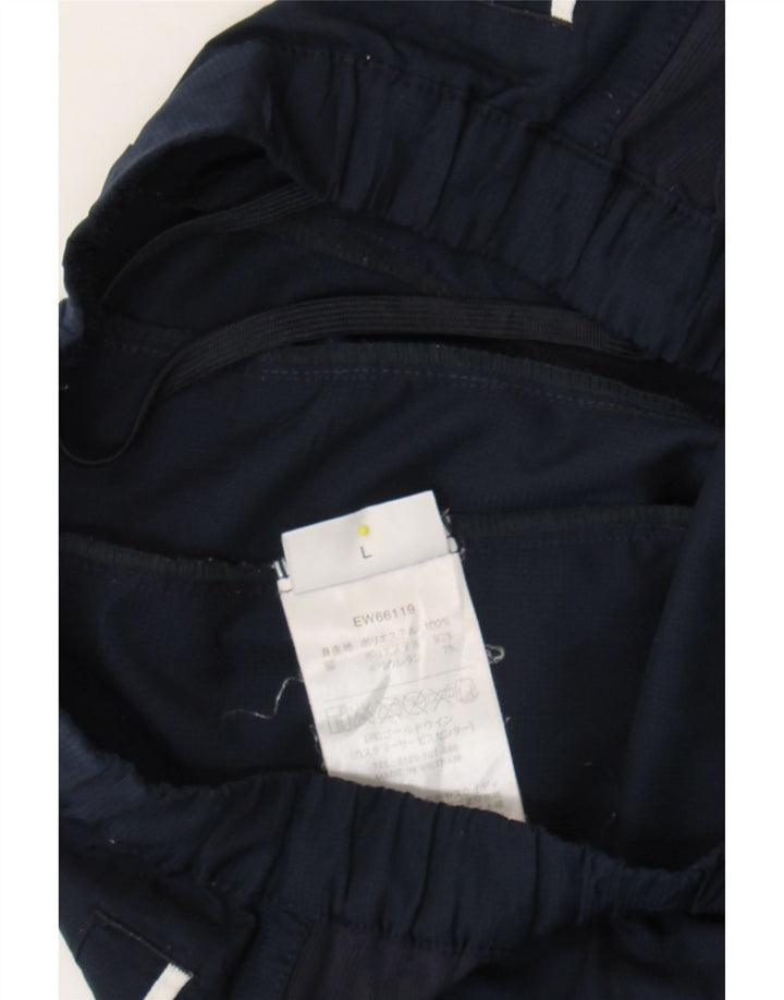 ELLESSE Womens Capri Tracksuit Trousers UK 14 Large Navy Blue Vintage Ellesse and Second-Hand Ellesse from Messina Hembry 