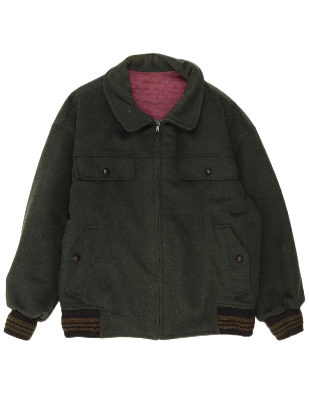 Giubbotto bomber vintage da uomo UK 40 grande colore verde