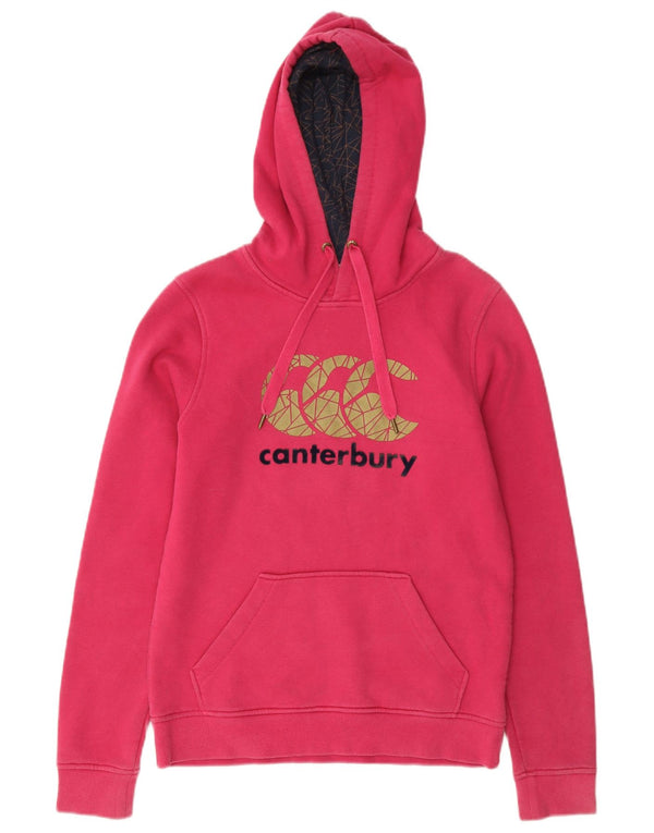 Felpa con cappuccio grafica da donna Canterbury UK 8 Small Rosa