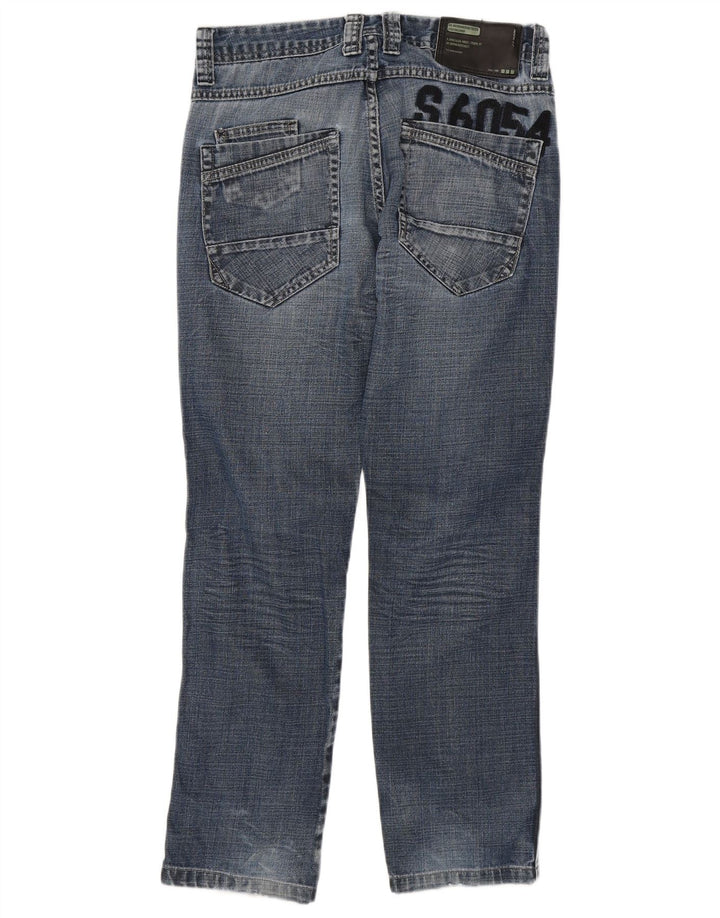 Jeans dritti con grafica da uomo Springfield W28 L30 in cotone blu