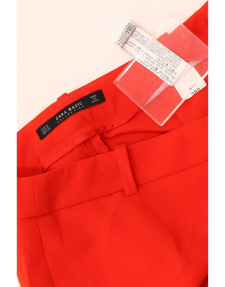 Pantaloni casual Bootcut da donna Zara piccoli W26 L29 poliestere rosso
