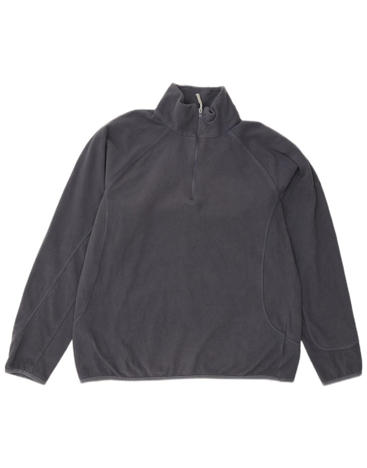 Maglione in pile da donna Berghaus con zip e collo UK 14 grande poliestere grigio
