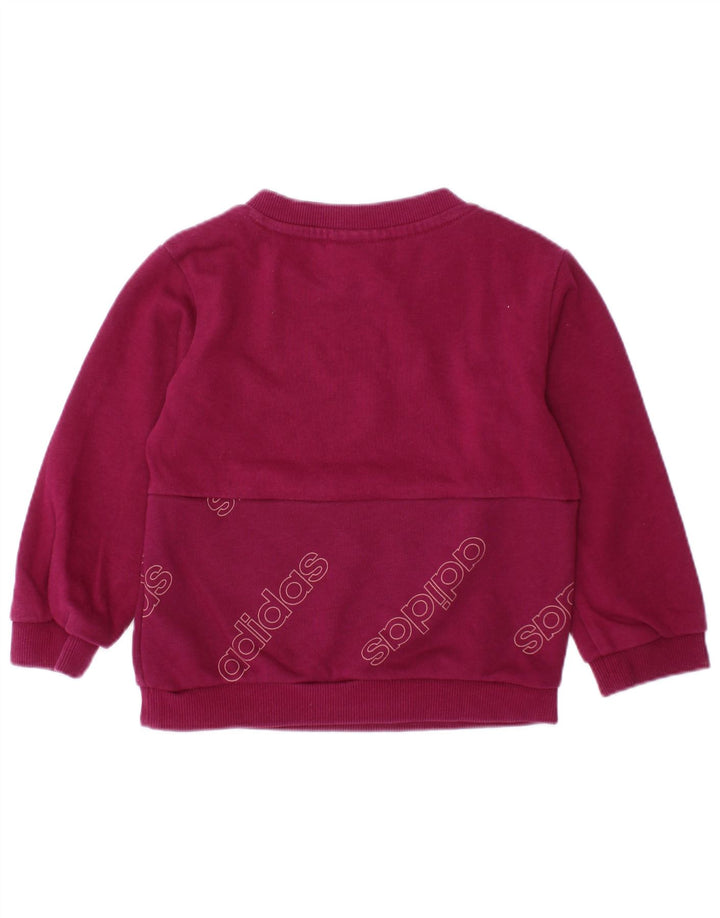 Felpa grafica ADIDAS per neonata, 9-12 mesi, in cotone bordeaux