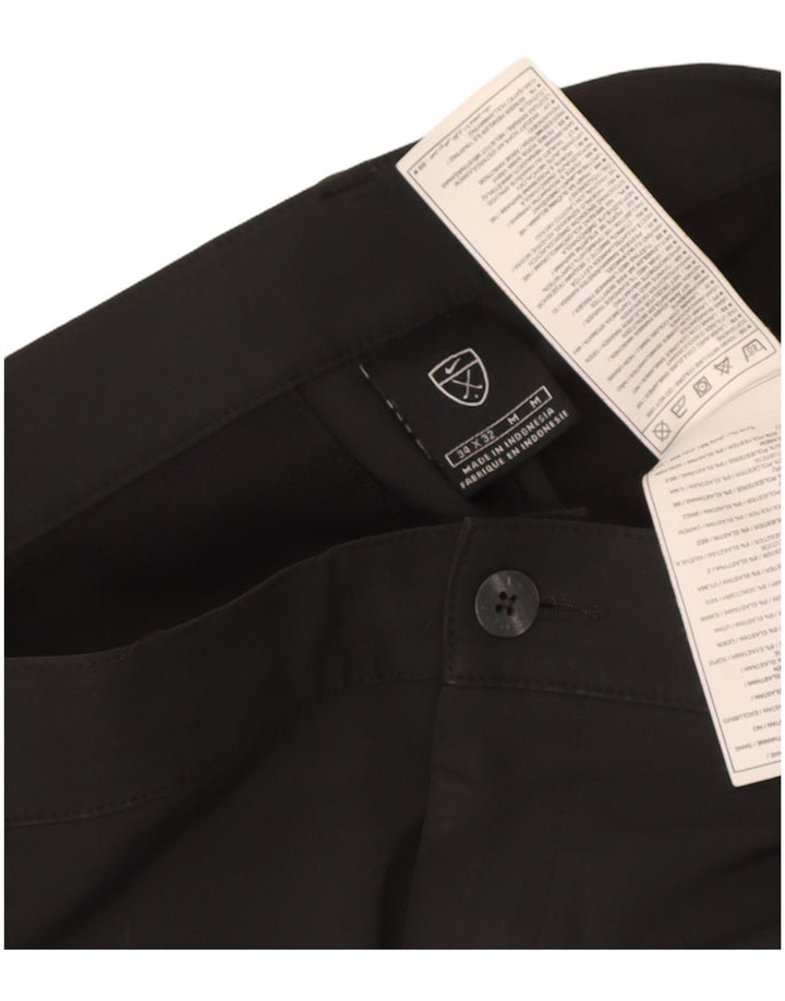 Pantaloni chino dritti da uomo Nike W34 L32 poliestere nero