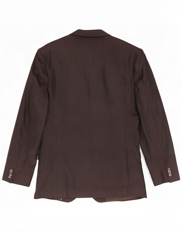 Giacca blazer da uomo a 3 bottoni Massimo Dutti EU 56 XL Lino marrone