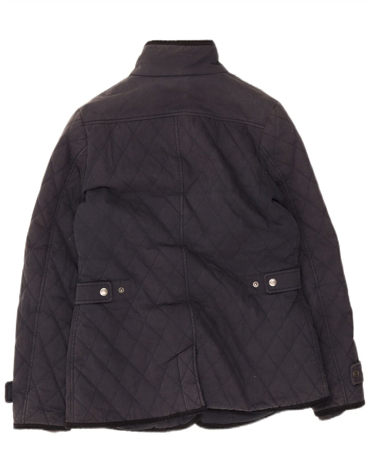 Crew Clothing Giacca trapuntata da donna UK 12 Cotone medio blu navy