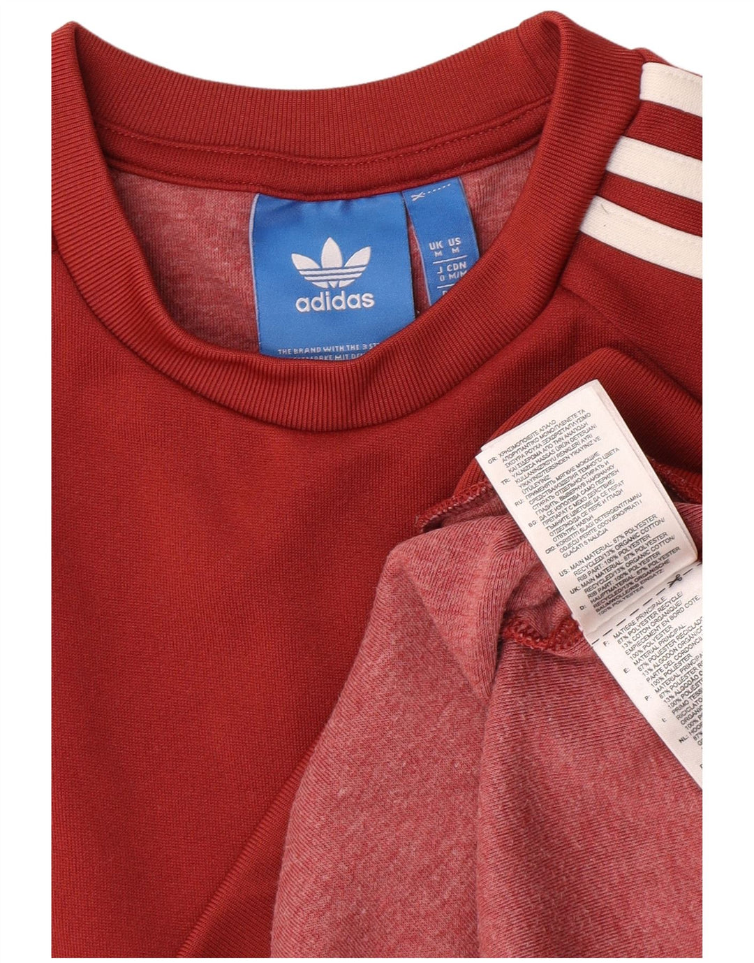 Felpa da uomo Adidas maglione maglione rosso medio in poliestere