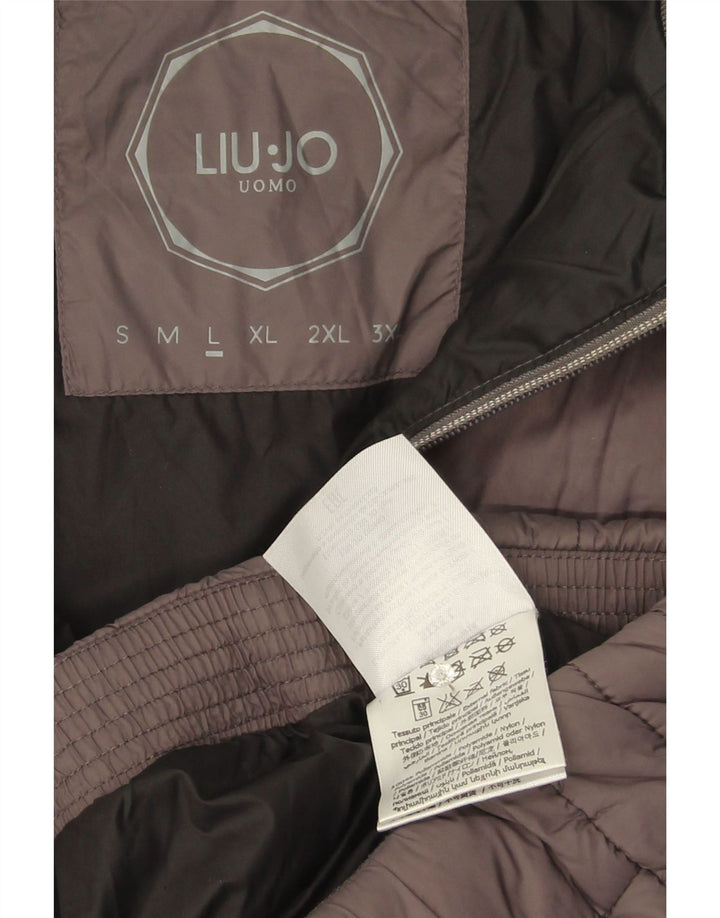 Giacca imbottita da uomo Liu Jo UK 40 Large in poliammide grigio