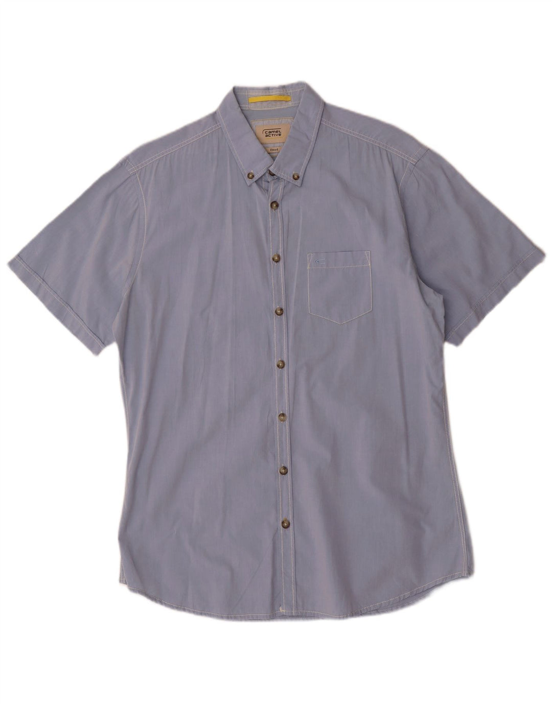 Camicia aderente a maniche corte da uomo Camel Active grande blu