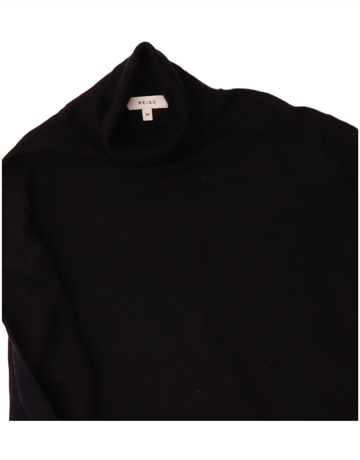 Maglione da uomo Reiss a collo alto in lana blu navy media