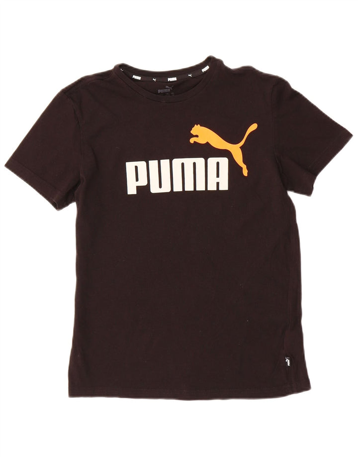 PUMA Boys Graphic T-Shirt Top 13-14 Years  Black Cotton