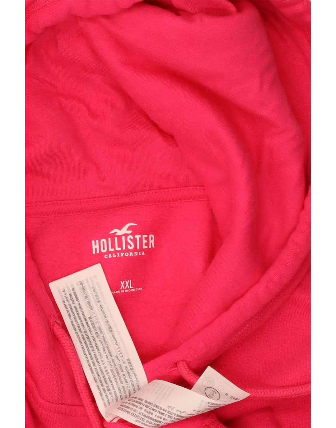 Maglione con cappuccio oversize da donna HOLLISTER UK 20 2XL Cotone rosa