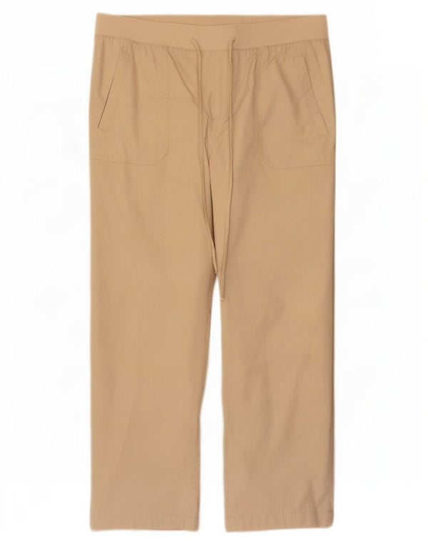 Pantaloni regolari da donna Marks & Spencer UK 16 Large W34 L28 Cotone beige
