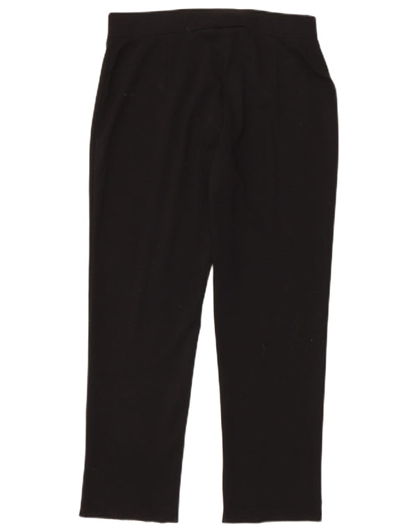 Pantaloni casual dritti da donna Marks & Spencer UK 12 medi W30 L27 neri