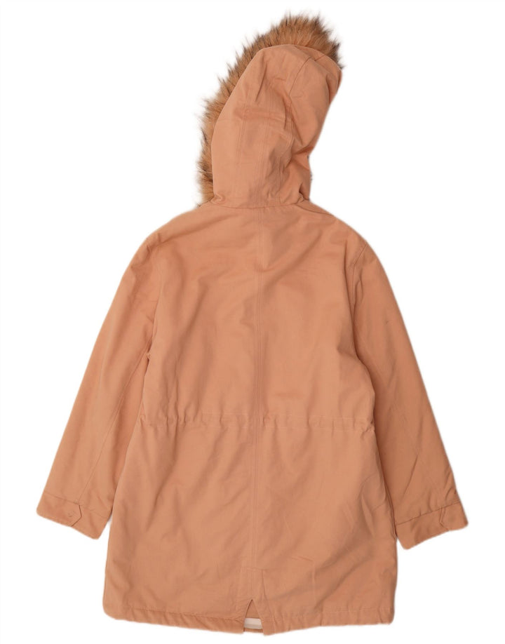 Giacca parka oversize con cappuccio da donna Lefties UK 10 piccola in cotone rosa