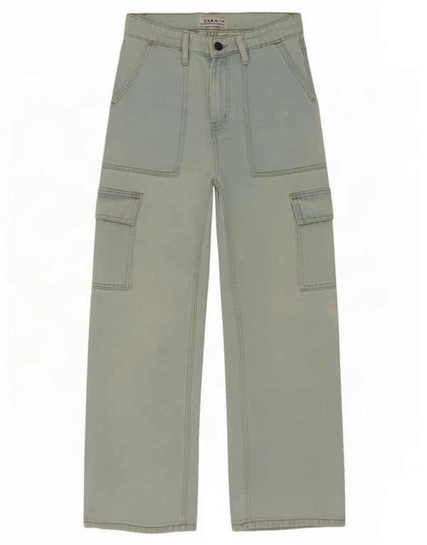 Jeans larghi cargo da uomo Zara W28 L27 blu