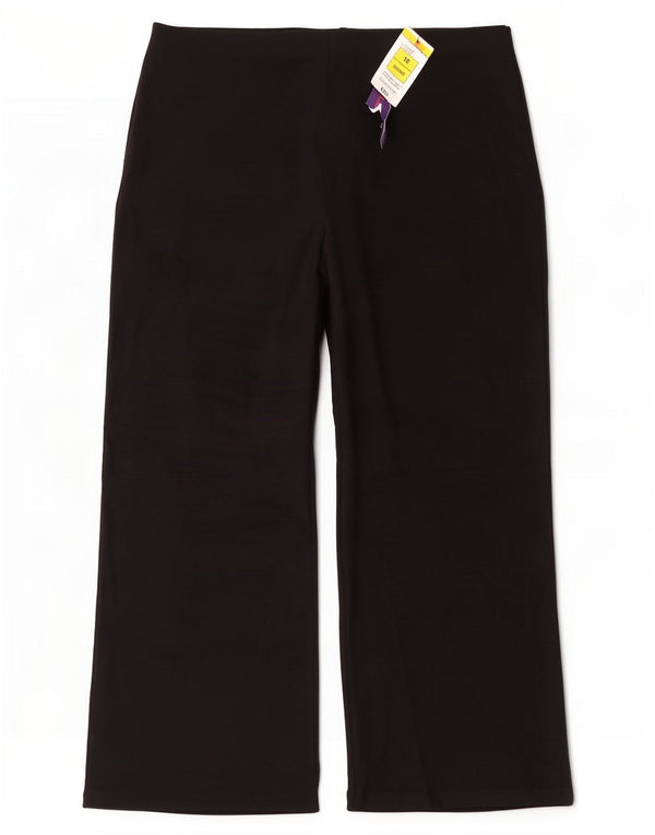 Pantaloni corti da donna Marks & Spencer a gamba larga UK 16 Large W34 L26 Neri