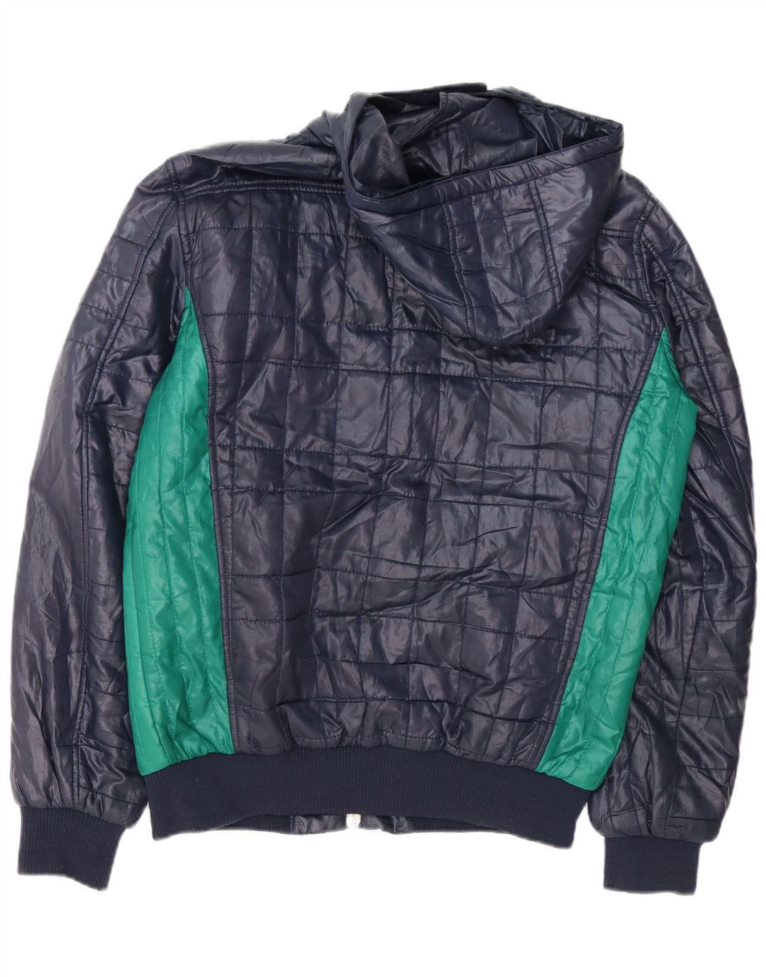 Giacca imbottita con cappuccio da uomo Jack & Jones UK 38 blocco colore blu navy medio