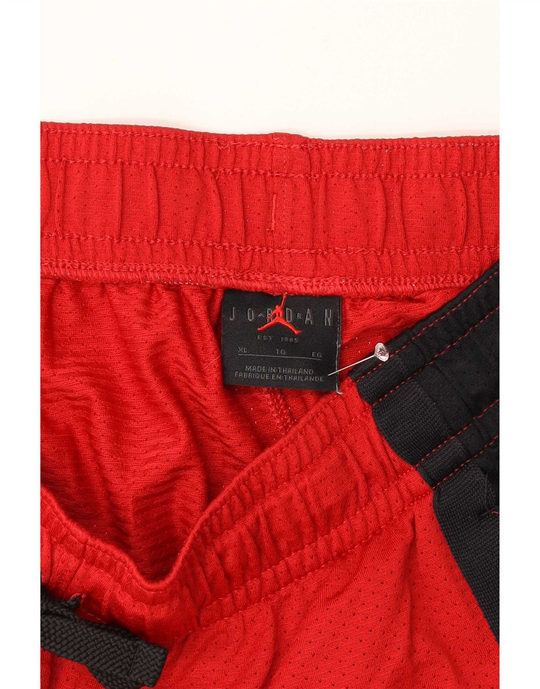 Pantaloncini sportivi Jordan da uomo XL in poliestere color block rosso