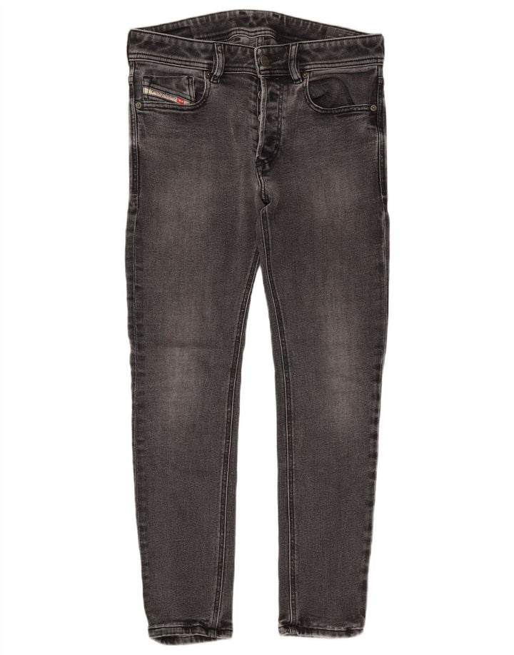 DIESEL Womens Skinny Jeans W30 L27 Grey Cotton