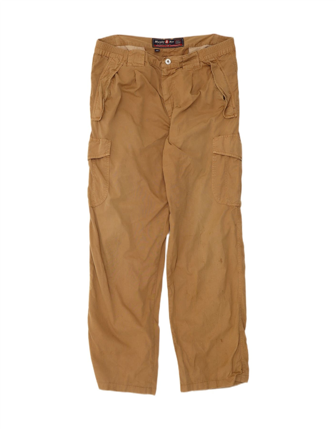 Pantaloni cargo dritti da uomo Murphy & Nye W38 L33 in cotone beige