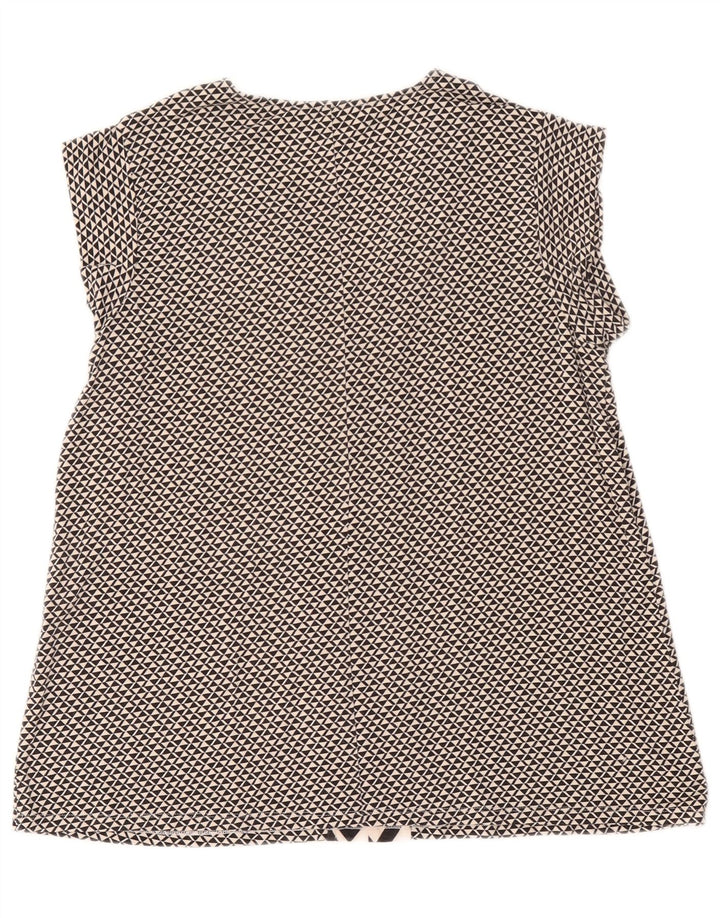 Max Mara Camicetta da weekend da donna Top UK 14 Grande Nero geometrico