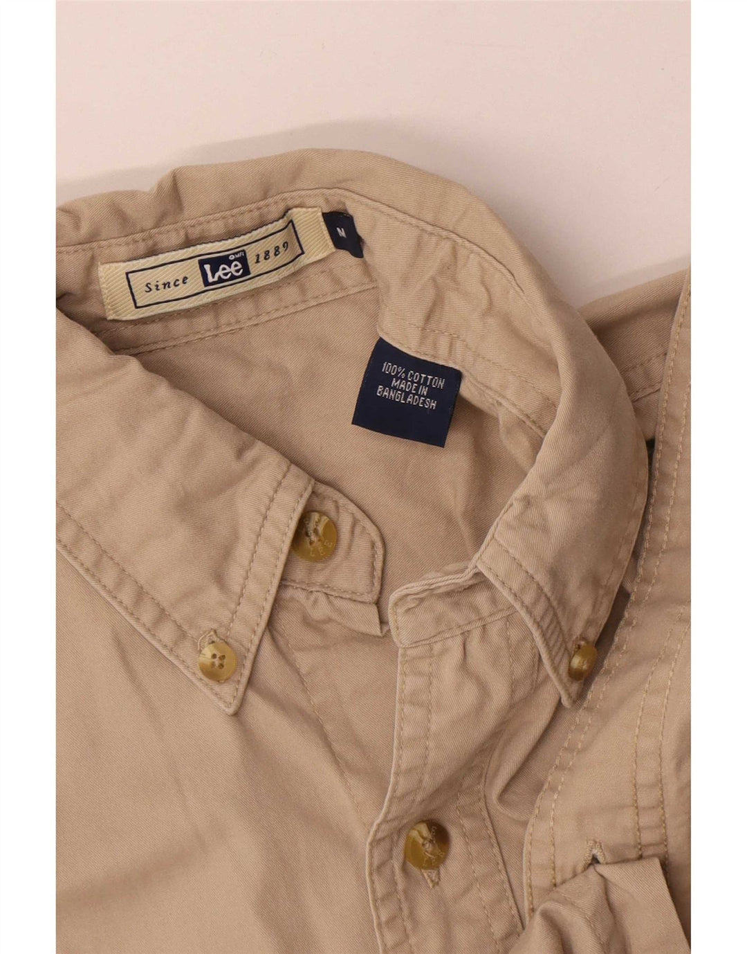 Camicia da uomo Lee in cotone beige medio