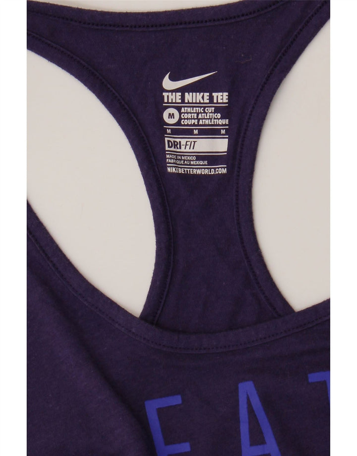 Canotta grafica Nike Dri Fit da donna UK 12 medio viola