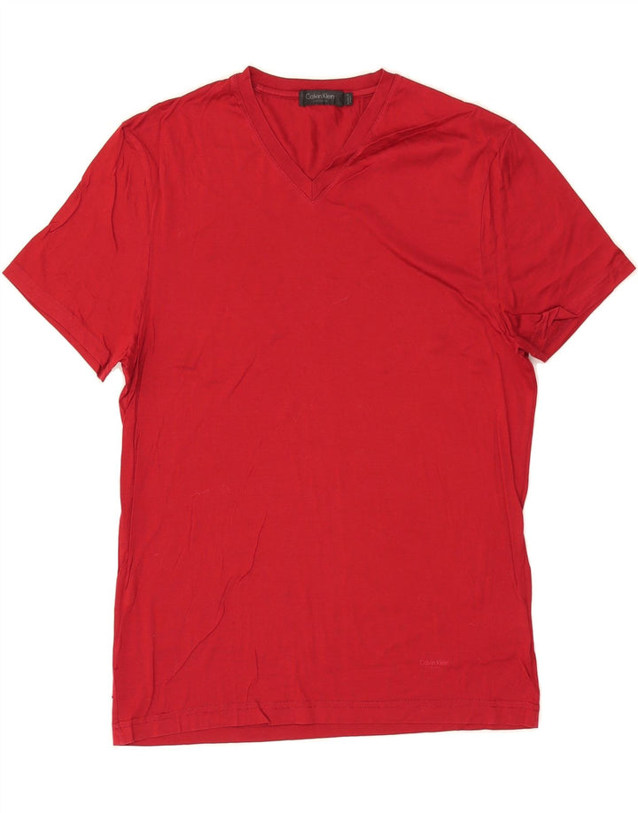 CALVIN KLEIN Mens T-Shirt Top Medium Red Cotton Vintage Calvin Klein and Second-Hand Calvin Klein from Messina Hembry 