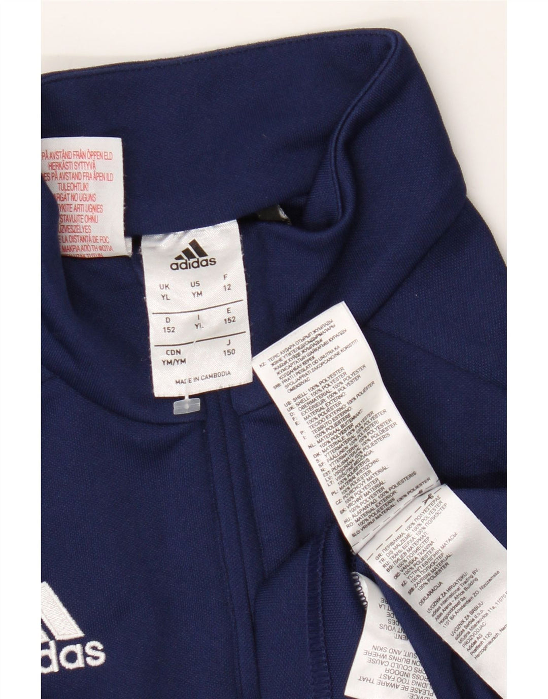 Adidas Ragazzi Climalite Pullover Tuta Top 11-12 anni Large Blu Navy