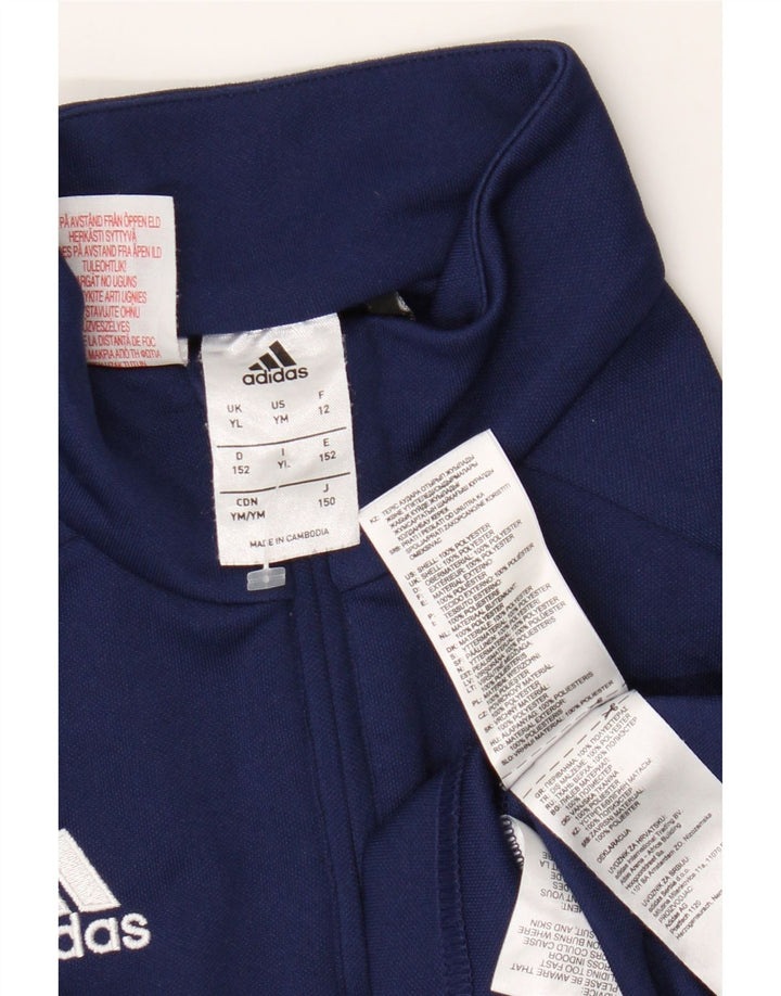 Adidas Ragazzi Climalite Pullover Tuta Top 11-12 anni Large Blu Navy