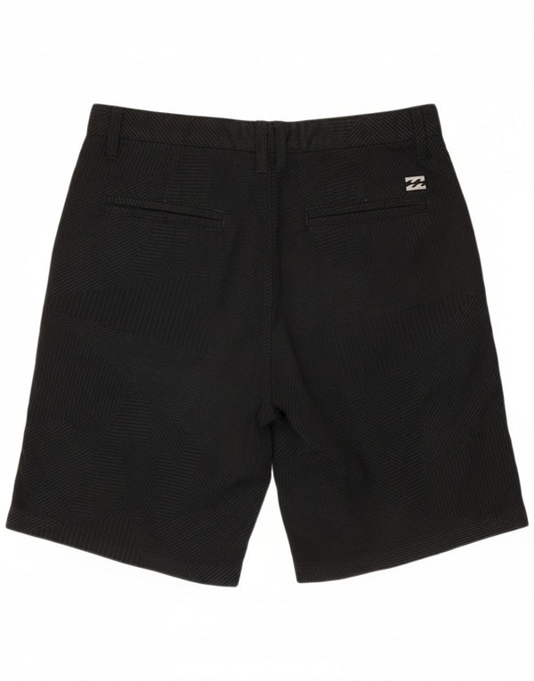 BILLABONG Mens Chino Shorts W32 Medium Black Pinstripe Polyester