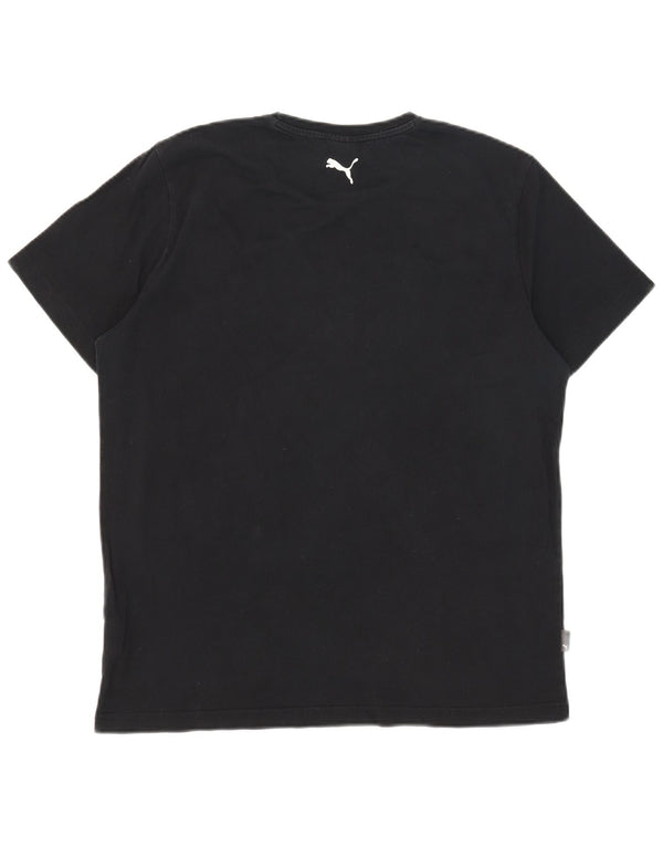 T-shirt grafica da uomo Puma Top grande in cotone nero