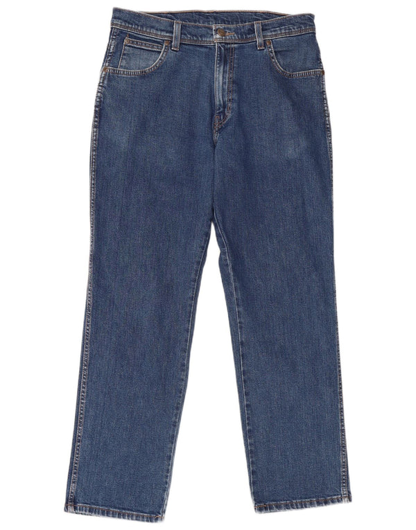 Jeans dritti da uomo vestibilità regolare WRANGLER W34 L30 cotone blu