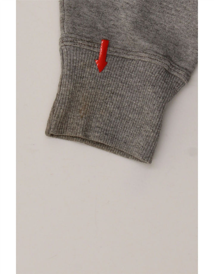 Felpa grafica da uomo Champion, maglione piccolo, cotone grigio