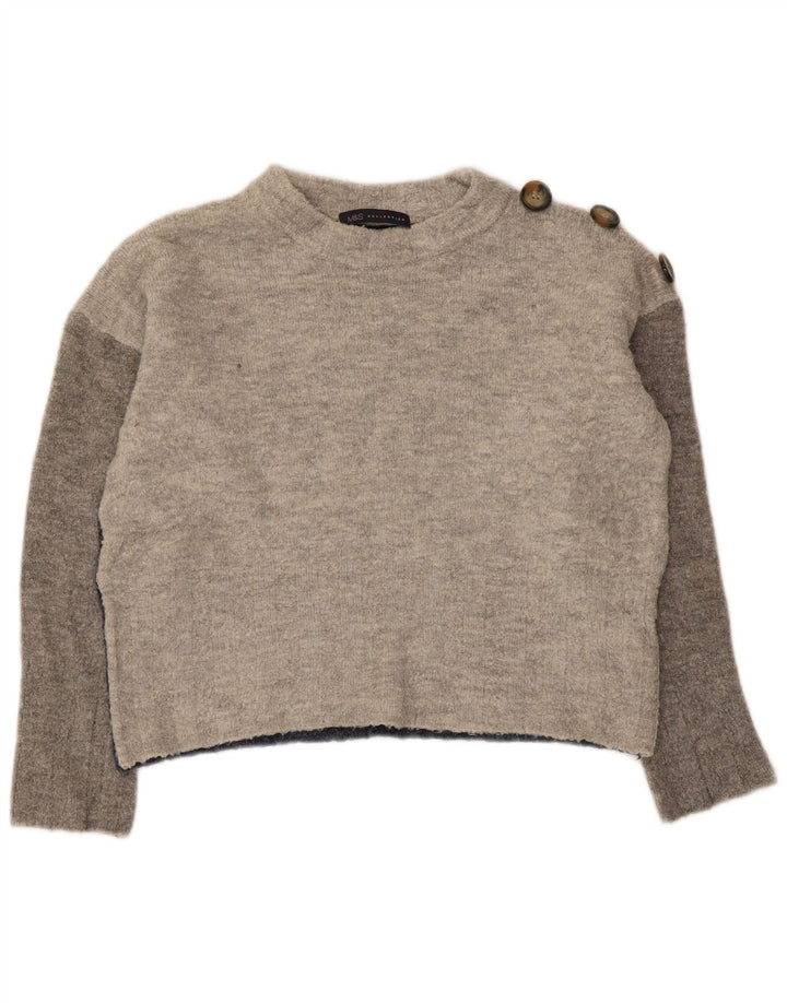 Maglione maglione girocollo da donna Marks & Spencer UK 14 Grigio medio