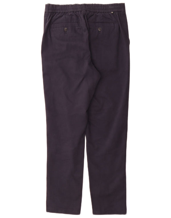 Pantaloni chino affusolati a vita alta da uomo Ted Baker W32 L30 cotone blu navy