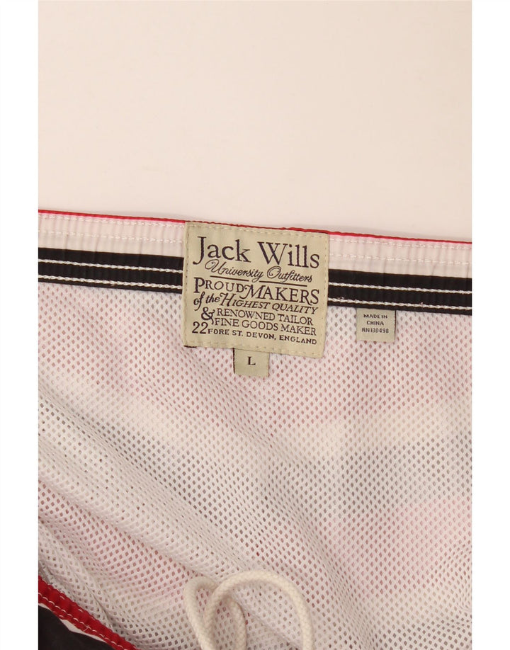 Pantaloncini da bagno da uomo Jack Wills grandi a righe rosse