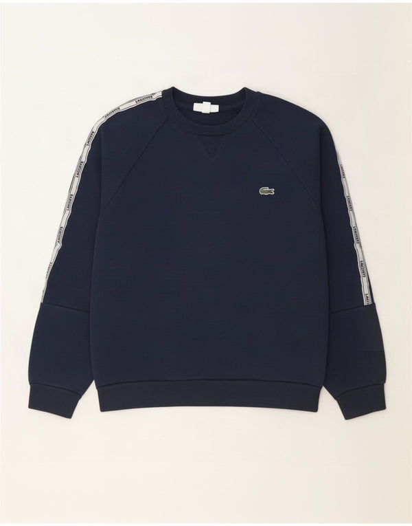 Felpa grafica da uomo Lacoste, taglia 4, colore medio blu navy