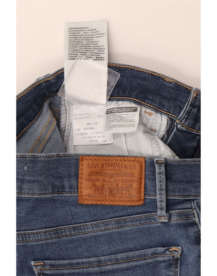 LEVI'S Jeans 710 Super Skinny da Donna W27 L30 Cotone Blu