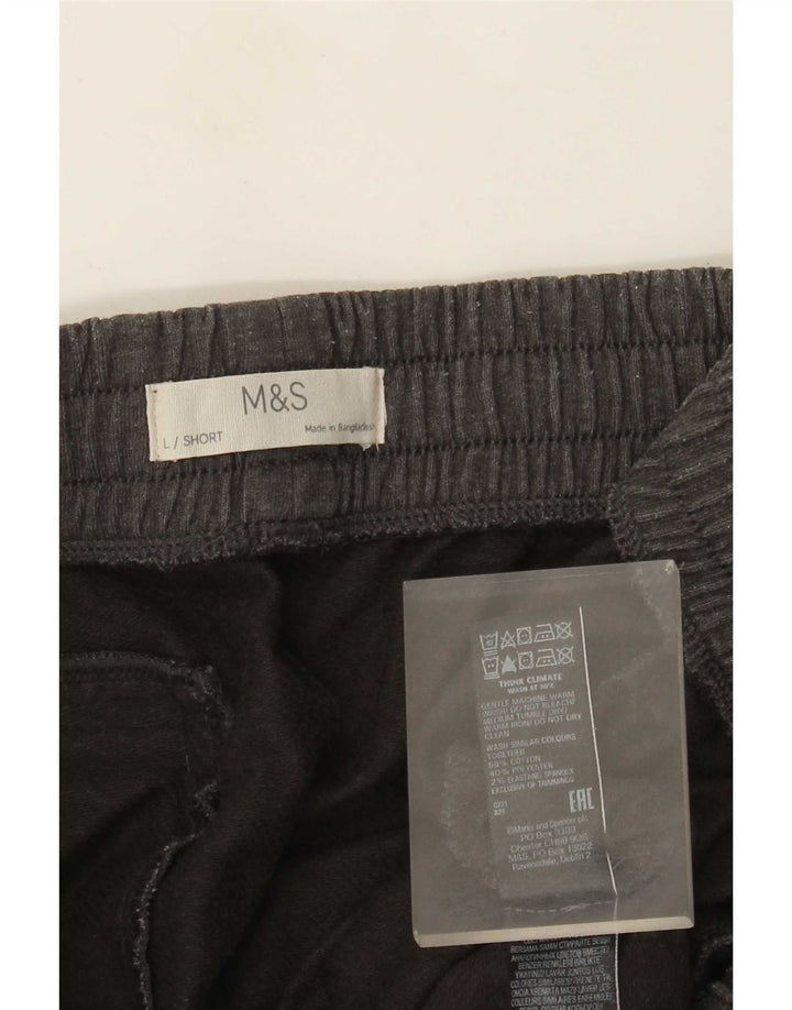 Pantaloni da tuta da donna Marks & Spencer UK 14 Large Cotone chiazzato grigio