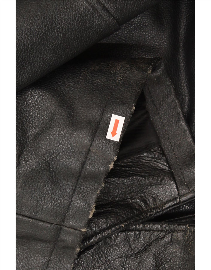 MATINEE Mens Leather Jacket UK 40 Large Black Leather Vintage Matinee and Second-Hand Matinee from Messina Hembry 