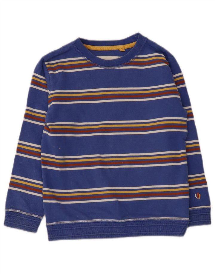 Felpa da bambino Fat Face 5-6 anni in cotone a righe blu