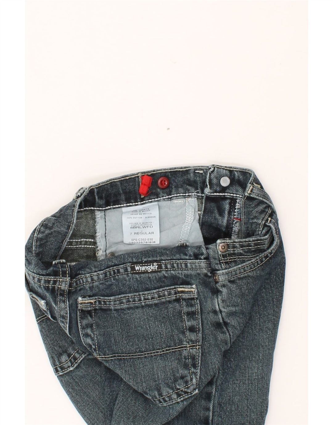 WRANGLER Boys Straight Jeans 6-7 Years W24 L21 Blue Cotton Vintage Wrangler and Second-Hand Wrangler from Messina Hembry 