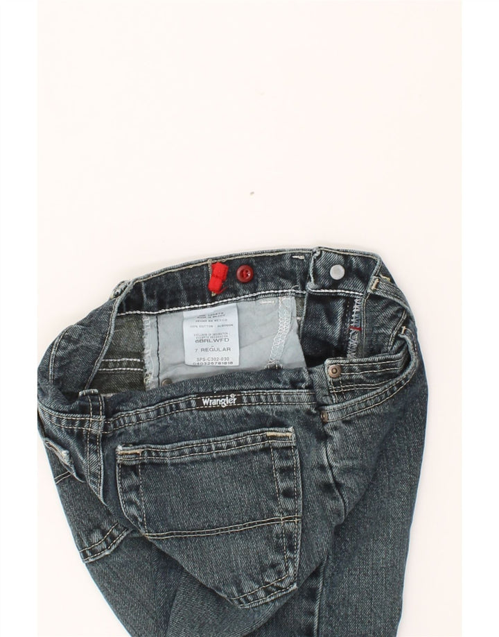 WRANGLER Boys Straight Jeans 6-7 Years W24 L21 Blue Cotton Vintage Wrangler and Second-Hand Wrangler from Messina Hembry 