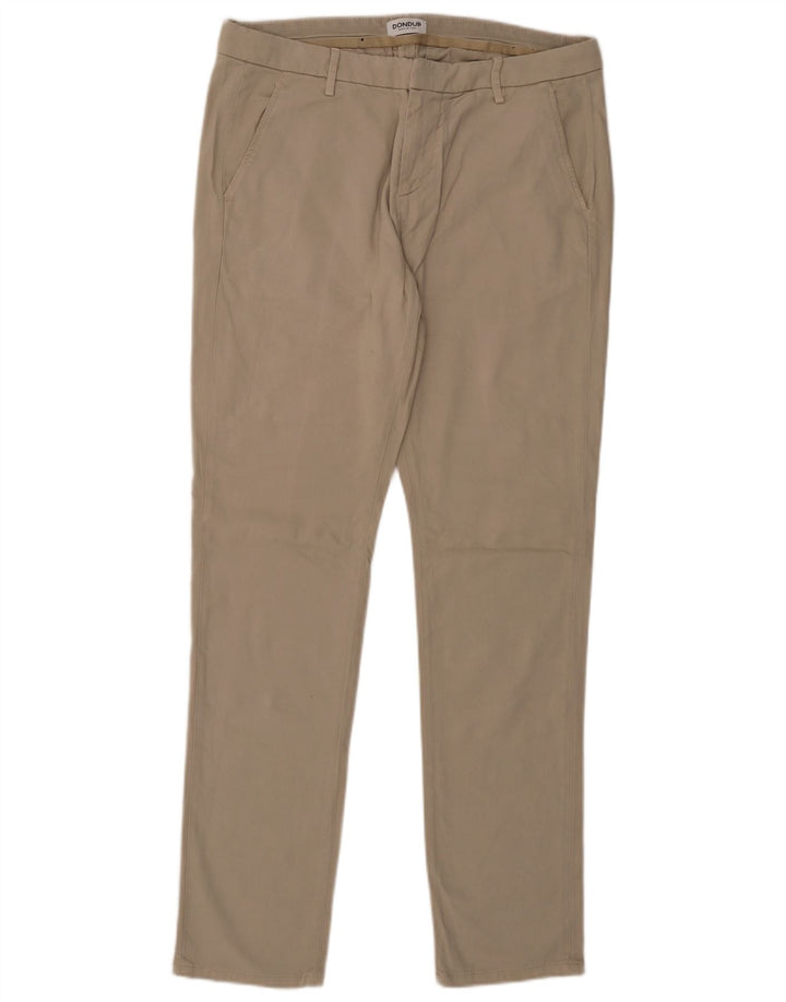 Dondup Pantaloni Chino Slim Uomo W34 L33 Beige Modal