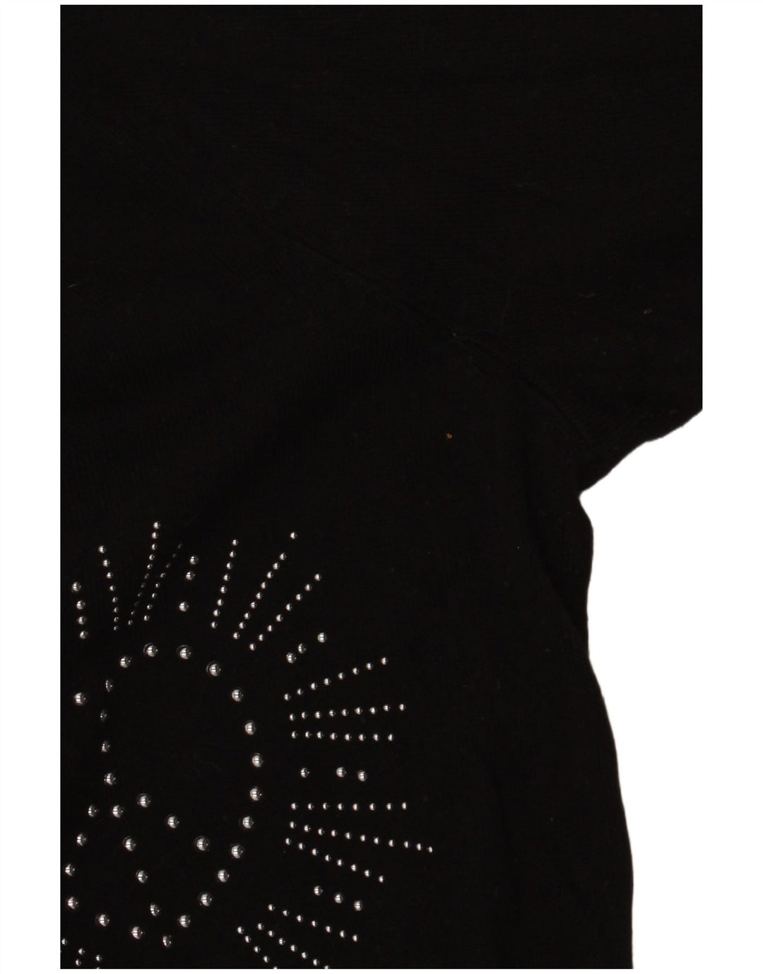 DESIGUAL Maglione da donna con scollo a V grafico UK 16 Large Nero sintetico