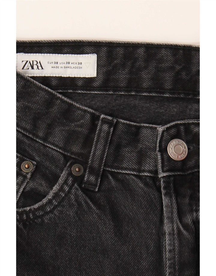 Jeans dritti da uomo Zara EU 38 Small W30 L27 Cotone nero