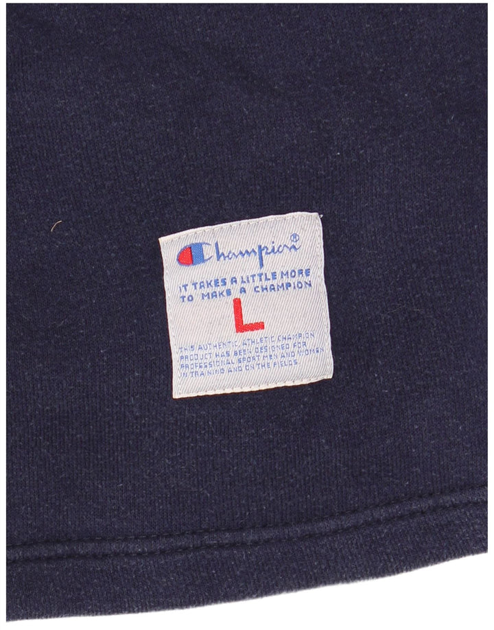 CHAMPION Felpa con grafica oversize da donna UK 16 Large Blu Navy
