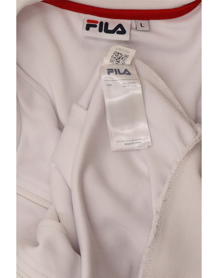 Giacca da ginnastica da donna con grafica FILA UK 16 Large White Colourblock